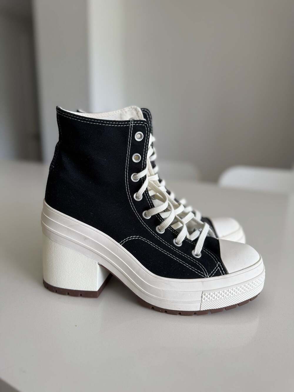 Converse Chuck 70 De Luxe Heel Black Egret Sneakers Size W10 /8M - Picture 5 of 7